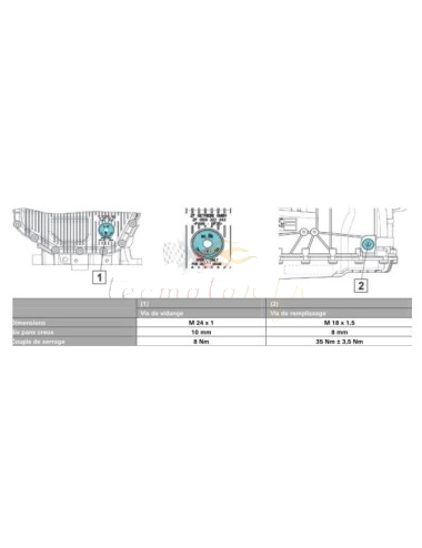 Kit vidange ZF pour boite automatique BMW Série 3 (E90) 318 d