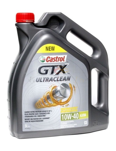 Huile Moteur CASTROL GTX Ultraclean 10w-40 A3/B4 bidon 5L