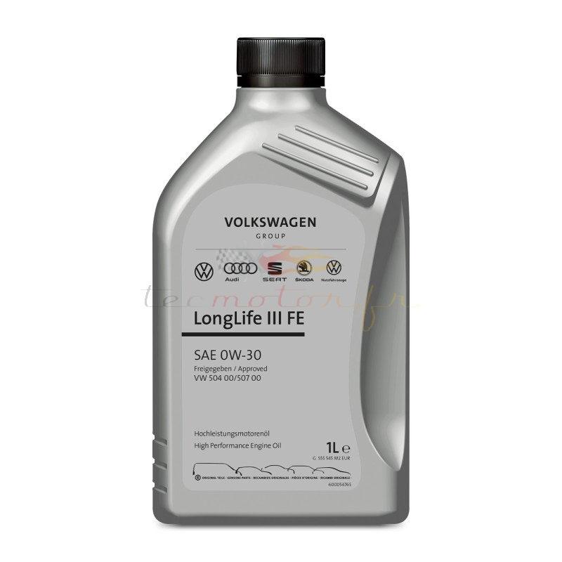 VW Audi LongLife III FE Aceite de motor 0w30 VW507.00 504.00 LL 3 VW Audi LongLife III FE Aceite de motor 0w30 VW507.00 504.00 LL 3
