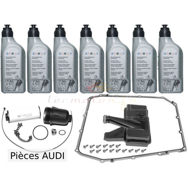 Kit vidange boite DSG 7 vitesses Audi avec cartouche filtrante et huile d'origine Audi