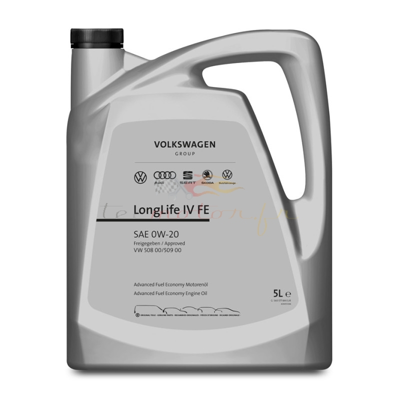 Huile VW Audi d'origine 0w20 LL IV 508.00/509.00 Bidons 5L ou 1L