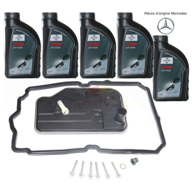 Mercedes 7G-Tronic automatic gearbox oil change kit with ATF Fuchs 4134 MB 236.14 Mercedes 7G-Tronic automatic gearbox oil change kit with ATF Fuchs 4134 MB 236.14