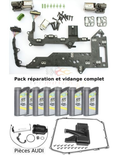 Pack réparation mécatronique avec kit vidange boite DSG7 Audi 0B5, S-tronic, DL501