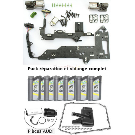 Pack réparation mécatronique avec kit vidange boite DSG7 Audi 0B5, S-tronic, DL501