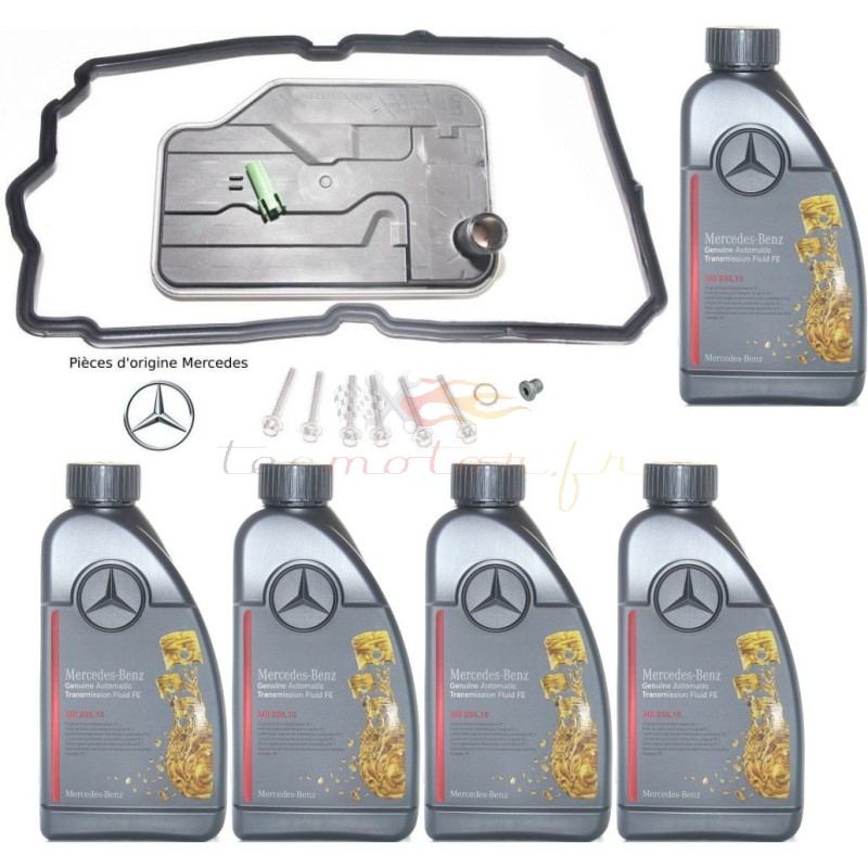 Kit cambio olio cambio automatico Mercedes 7G-Tronic 2a serie con olio originale Mercedes ATF 134FE Kit cambio olio cambio automatico Mercedes 7G-Tronic 2a serie con olio originale Mercedes ATF 134FE