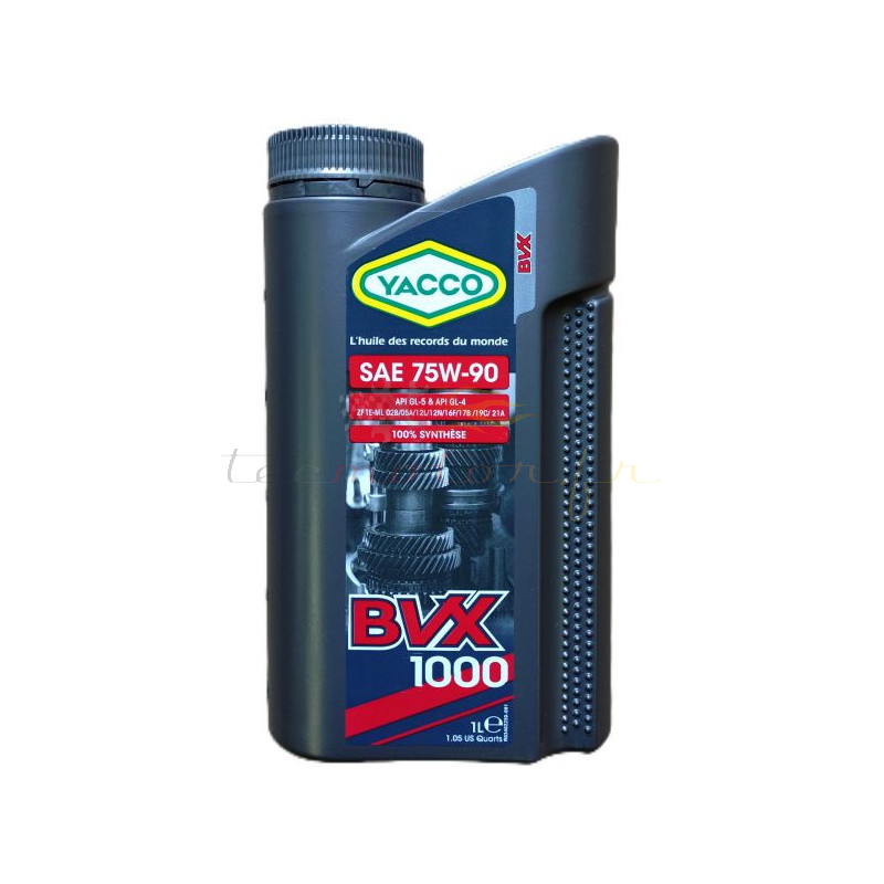 Aceite caja de cambios y diferencial Yacco BVX 1000 75W90 GL4 - GL5 Aceite caja de cambios y diferencial Yacco BVX 1000 75W90 GL4 - GL5